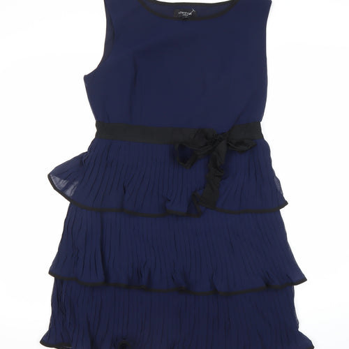 Aftershock London Women’s Blue Pleated Fit & Flare Dress Size 10