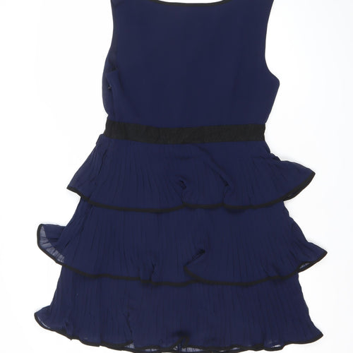 Aftershock London Women’s Blue Pleated Fit & Flare Dress Size 10