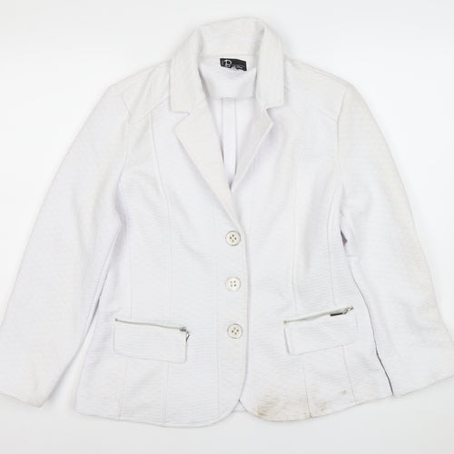B.D.G. Dutch Womens White Blazer Jacket Size M Single Breasted