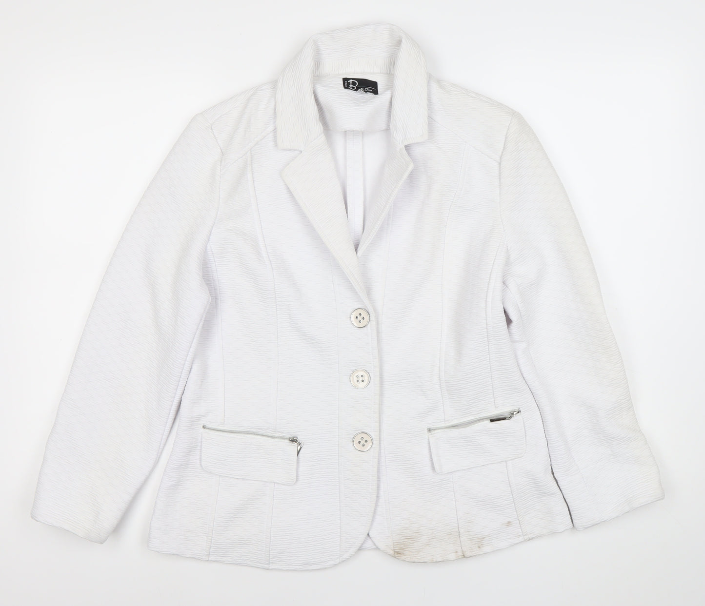 B.D.G. Dutch Womens White Blazer Jacket Size M Single Breasted
