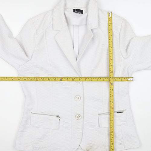 B.D.G. Dutch Womens White Blazer Jacket Size M Single Breasted