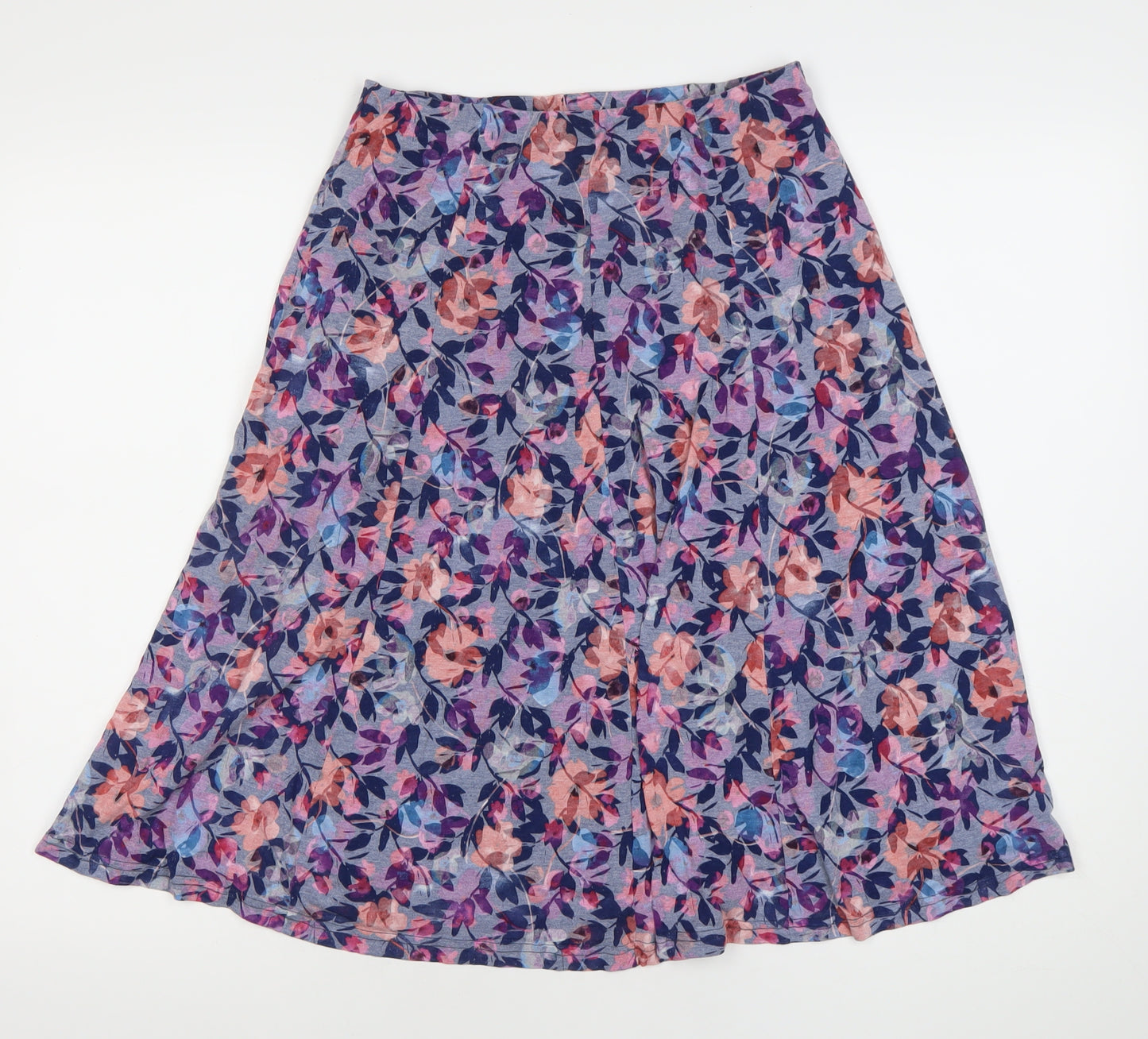 Honor Millburn Womens Multicoloured Floral A-Line Midi Skirt Size 10