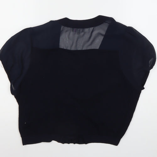 Marks and Spencer Women’s Black Size 18 Cropped Blouse with Kimono Sleeves