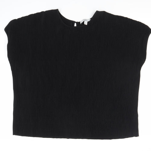 Marks and Spencer Women’s Black Size 10 Blouse Short Sleeve