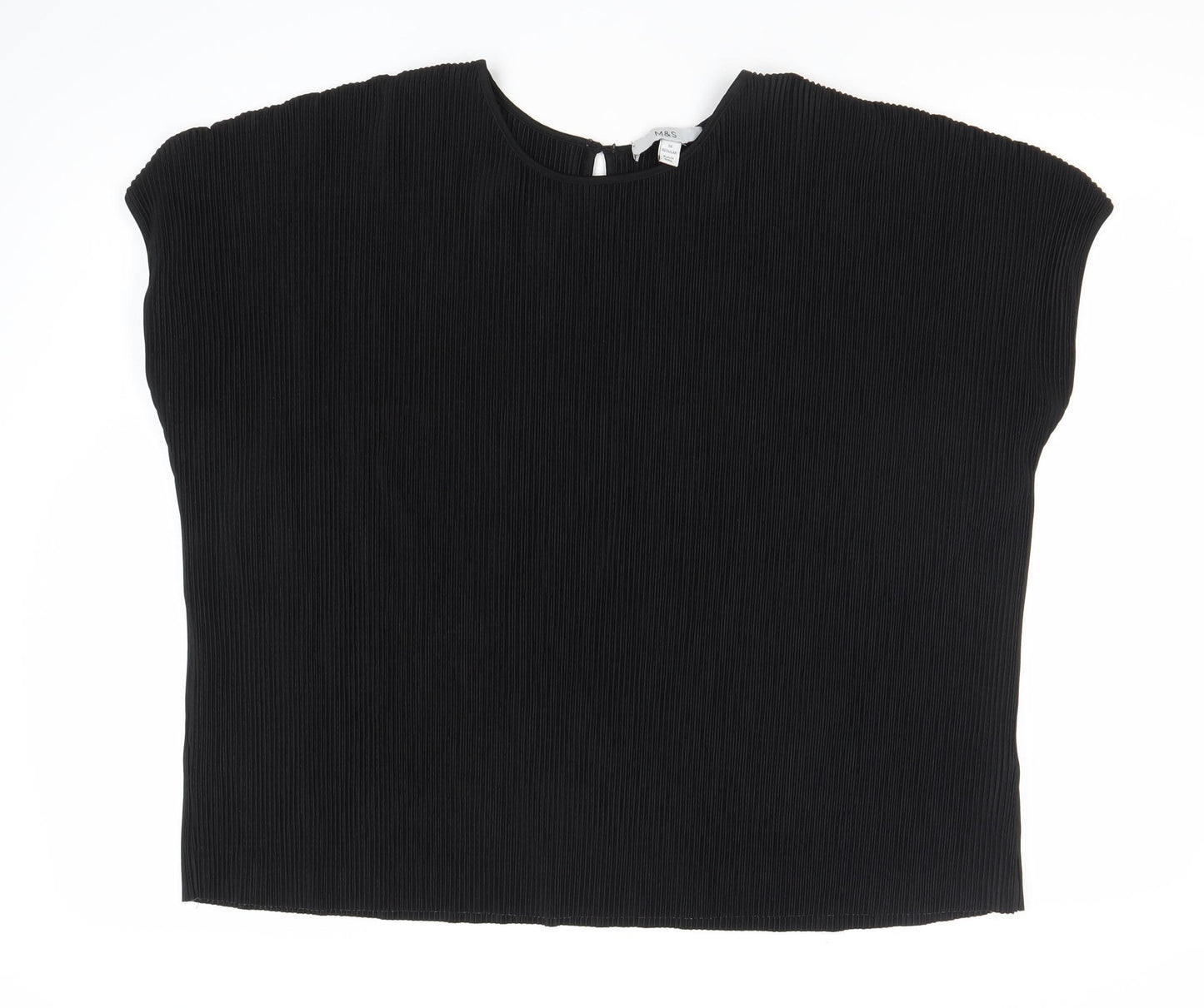 Marks and Spencer Women’s Black Size 10 Blouse Short Sleeve