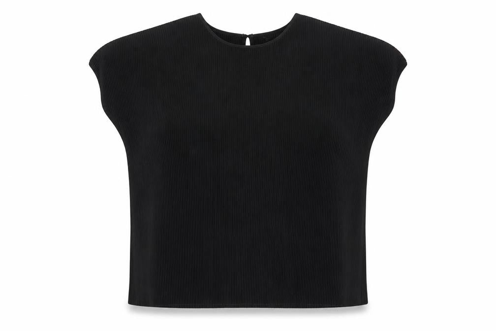 Front view of Marks & Spencer Women’s Black, size UK 10, Blouse Short Sleeve
