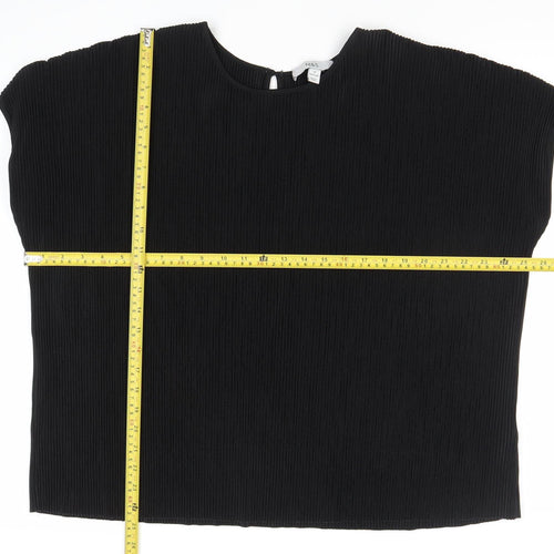 Marks and Spencer Women’s Black Size 10 Blouse Short Sleeve