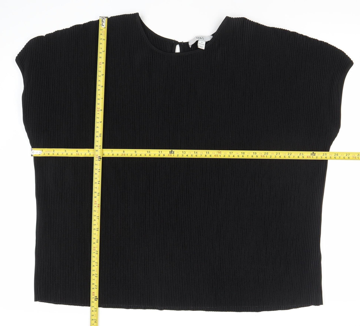 Marks and Spencer Women’s Black Size 10 Blouse Short Sleeve