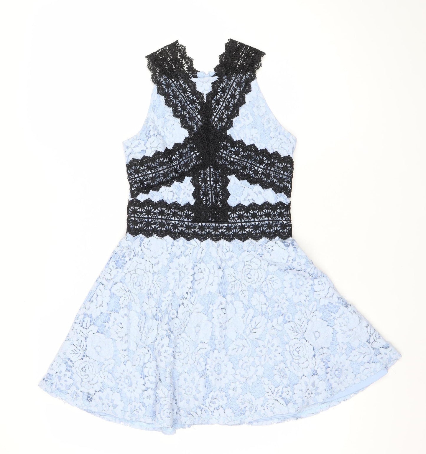 New Look Girls Blue & Black Lace Skater Dress 11 Years Party Wedding