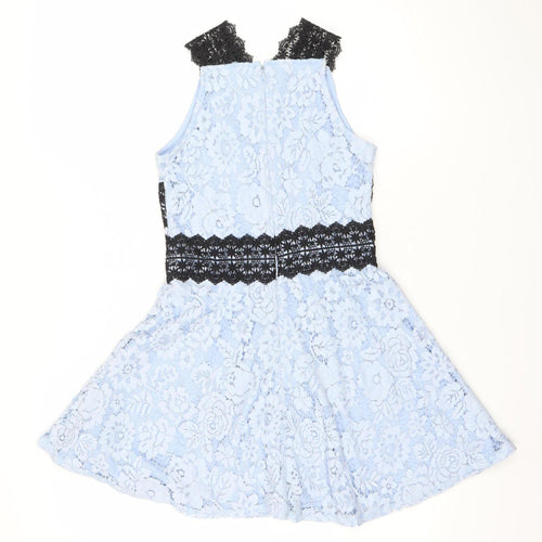 New Look Girls Blue & Black Lace Skater Dress 11 Years Party Wedding