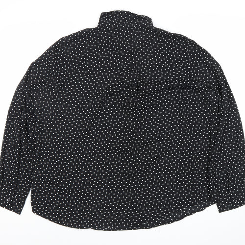 New Look Maternity Womens Black Polka Dot Button Up Shirt Size 16