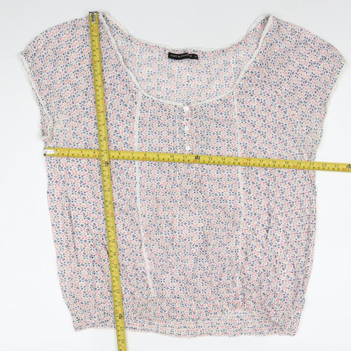 Just Elegance Womens Multicoloured Floral Cotton Blouse Size 18