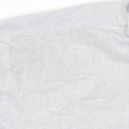 Marks and Spencer Men's Grey XL 44-46" Regular Fit Cotton Shirt