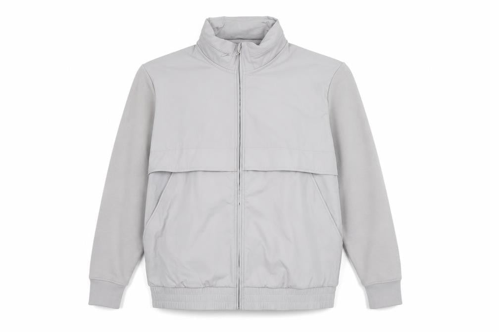 Front view of Marks & Spencer Men’s Silver Grey XL 44-46 in Full Zip Jacket Casual