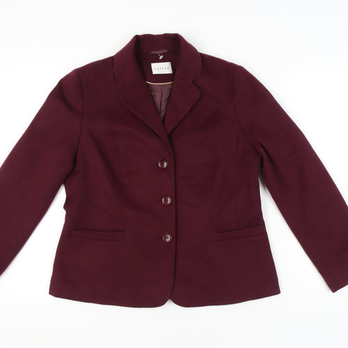 Eastex Women’s Red Size 12 Tailored Blazer Jacket Workwear