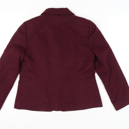 Eastex Women’s Red Size 12 Tailored Blazer Jacket Workwear