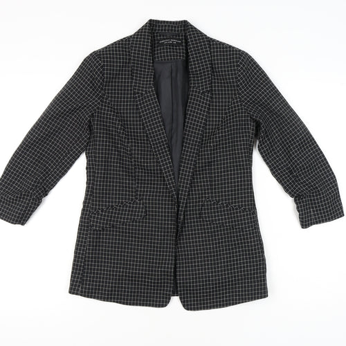 Dorothy Perkins Women’s Black Check Blazer UK 8 Tailored Jacket