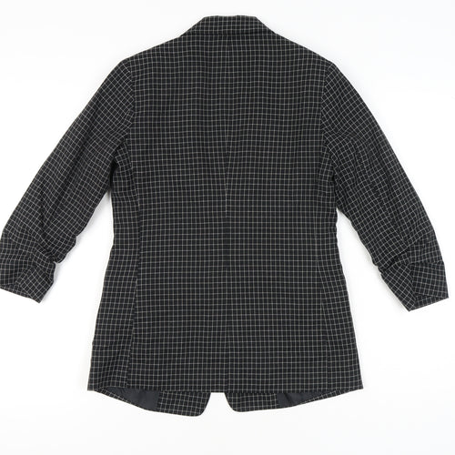 Dorothy Perkins Women’s Black Check Blazer UK 8 Tailored Jacket