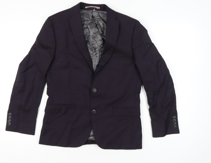 Ben Sherman Men’s Blue Wool Slim Fit Blazer Jacket 38S