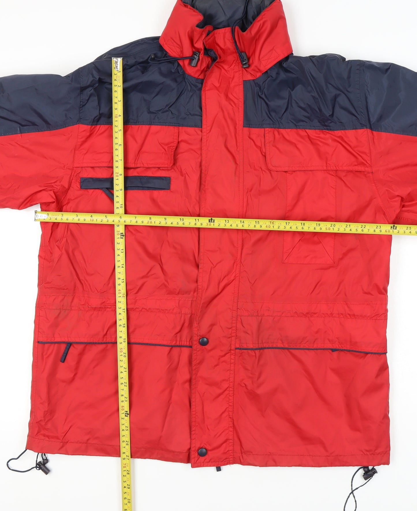 Gianfranco Ferre Outdoor Men’s Red Blue Parka Jacket Size L Waterproof