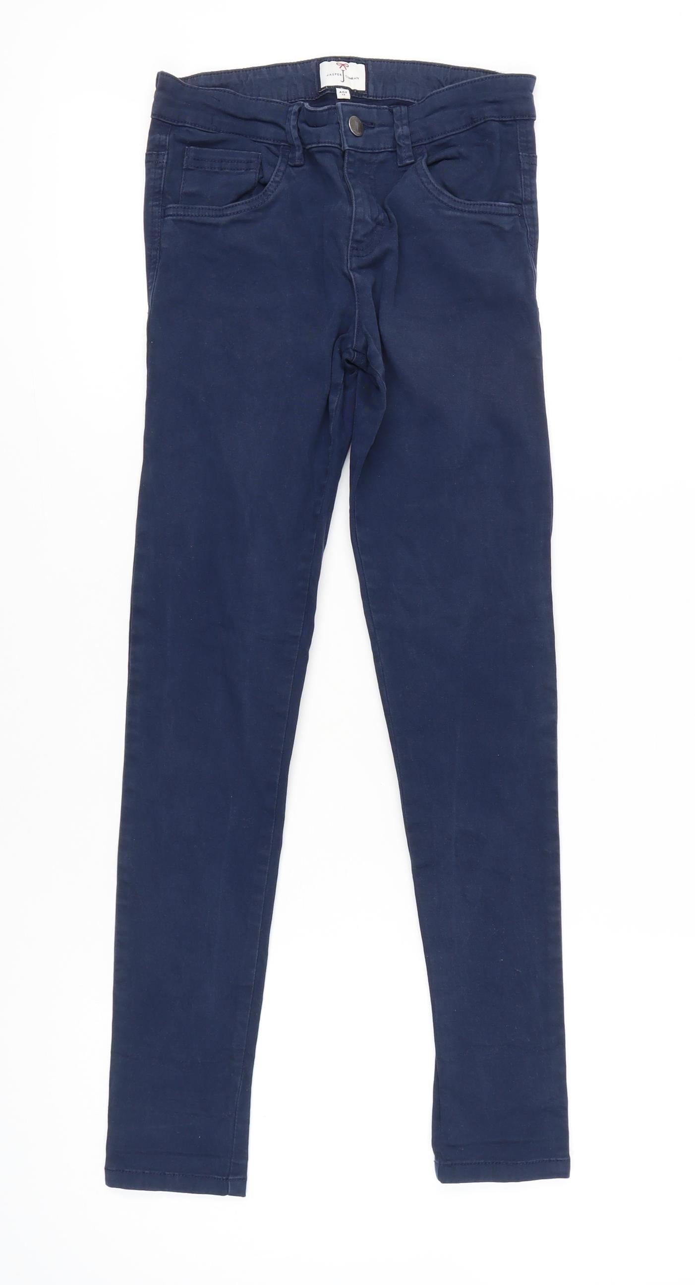 Jasper Conran Girls Blue Skinny Jeans Age 13 Years Stretch Casual