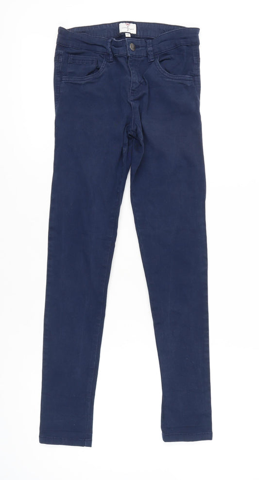 Jasper Conran Girls Blue Skinny Jeans Age 13 Years Stretch Casual