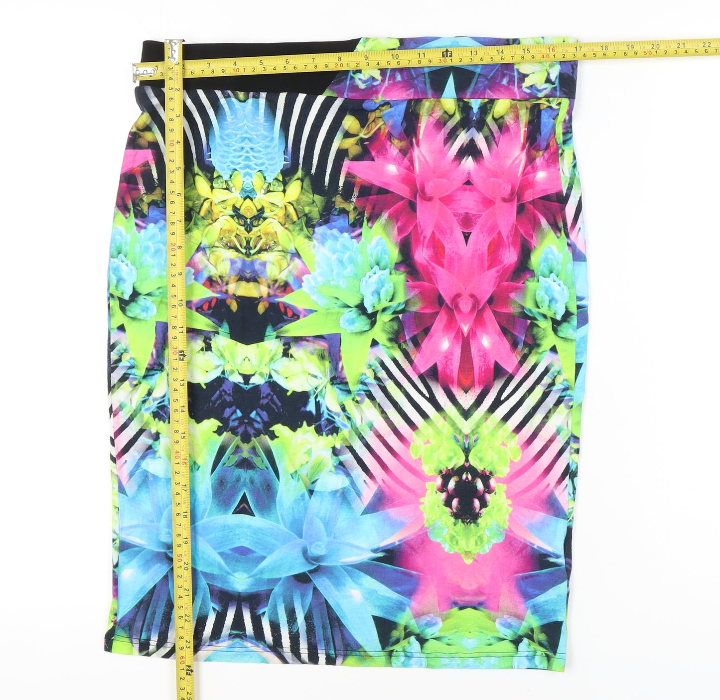 Ariana Womens Multicoloured Pencil Skirt Size 4 Stretch Viscose