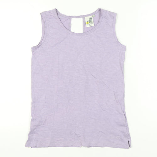 Weird Fish Women’s Purple Cotton Tank Top Size 8 Summer Casual