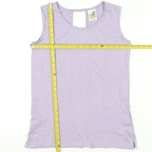 Weird Fish Women’s Purple Cotton Tank Top Size 8 Summer Casual