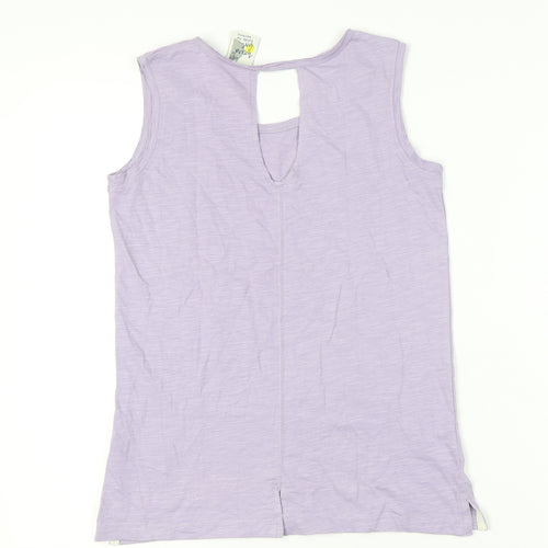 Weird Fish Women’s Purple Cotton Tank Top Size 8 Summer Casual