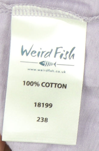 Weird Fish Women’s Purple Cotton Tank Top Size 8 Summer Casual