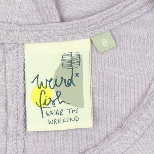 Weird Fish Women’s Purple Cotton Tank Top Size 8 Summer Casual