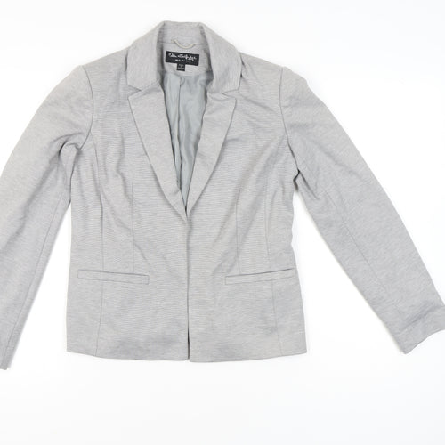 Miss Selfridge Women’s Grey Blazer Jacket UK 6 Tailored Workwear