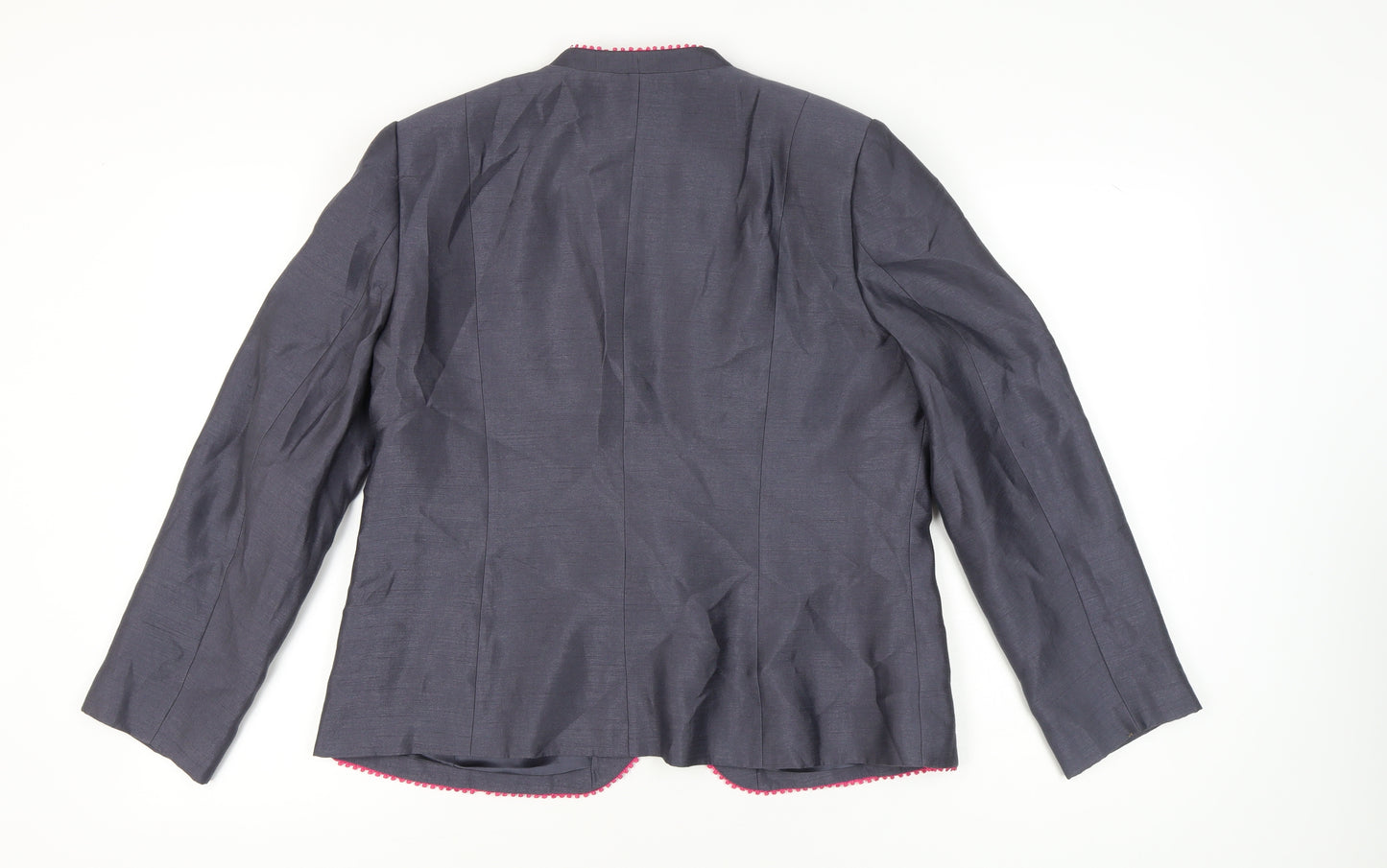 Jacques Vert Womens Grey Suit Jacket UK 16 Shawl Collar Tailored
