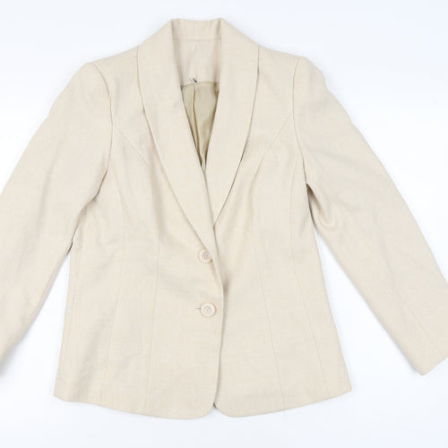 Honor Millburn Beige Womens Size 10 Shawl Collar Suit Jacket