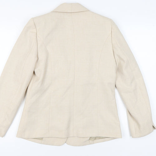 Honor Millburn Beige Womens Size 10 Shawl Collar Suit Jacket