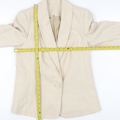 Honor Millburn Beige Womens Size 10 Shawl Collar Suit Jacket