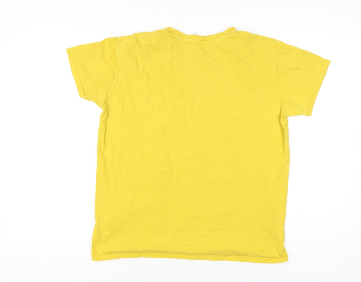 Sols Unisex Adults Yellow Graphic Music T-Shirt M Short Sleeve Cotton