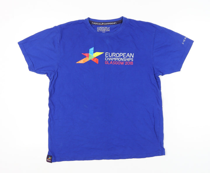 European Championships 2018 Men's Blue Medium Graphic T-Shirt