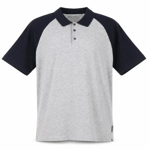 French Connection Men’s Grey Black Polo Shirt XL Cotton Blend