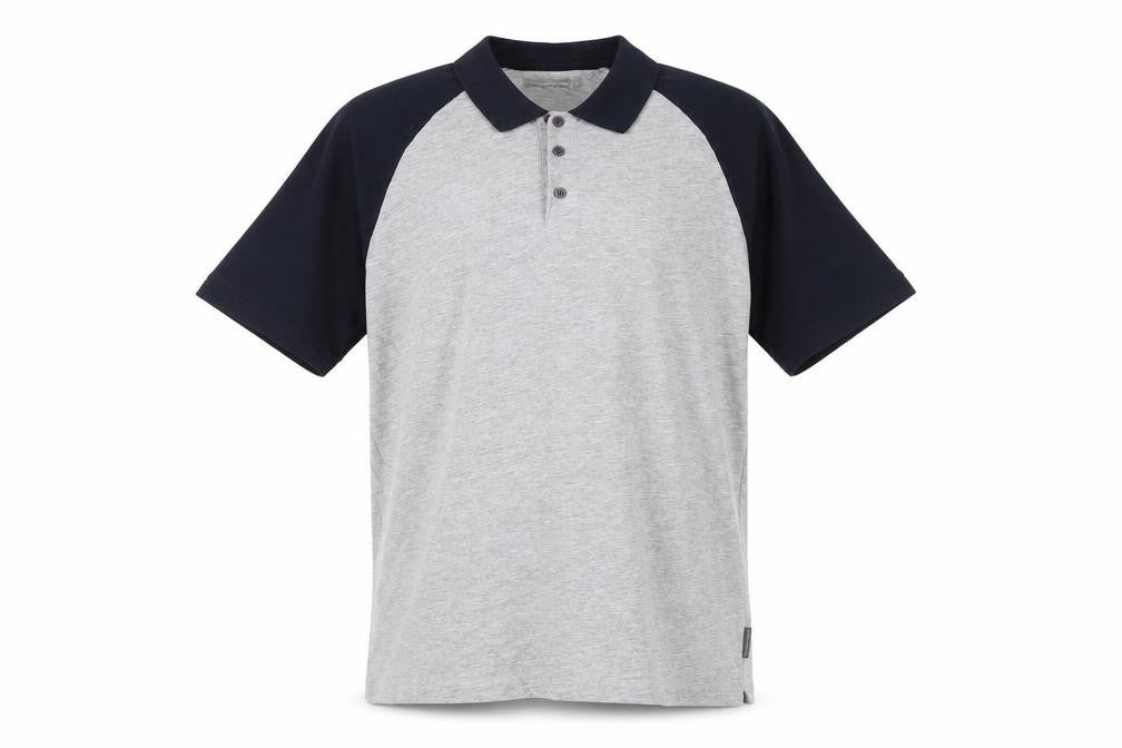 French Connection Men’s Grey Black Polo Shirt XL Cotton Blend