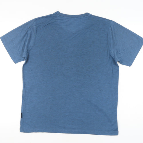 Hi Gear Men’s Blue Graphic Outdoor Mountain T-Shirt Medium Regular Fit