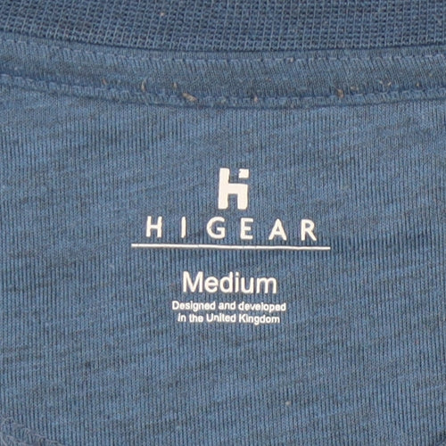 Hi Gear Men’s Blue Graphic Outdoor Mountain T-Shirt Medium Regular Fit