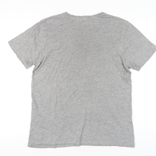Jack & Jones Men’s Grey Regular Fit Crew Neck T-Shirt Size M