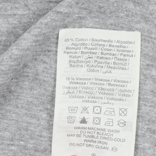 Jack & Jones Men’s Grey Regular Fit Crew Neck T-Shirt Size M