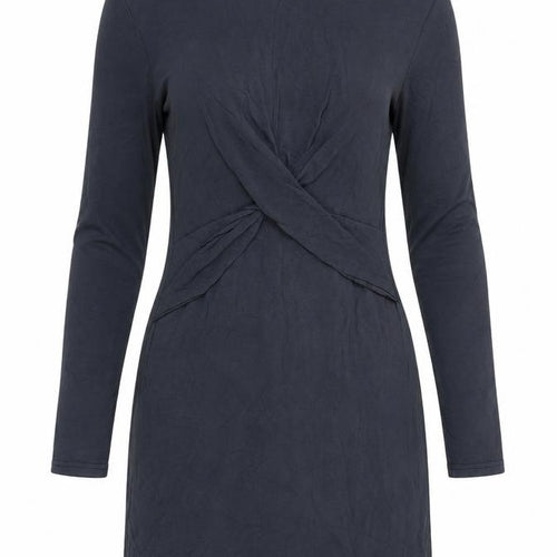 Topshop Petite Women’s Blue Bodycon Dress UK 4 Long Sleeve High Neck
