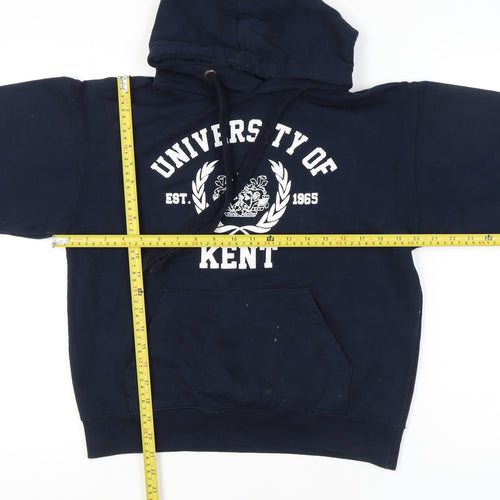 University of Kent Navy XS Hoodie Women Teens Pullover Cotton Blend