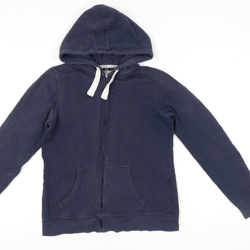 New Look Women’s Blue Full Zip Hoodie UK 10 Cotton Blend