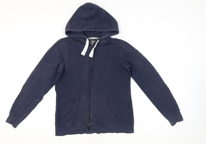 New Look Women’s Blue Full Zip Hoodie UK 10 Cotton Blend