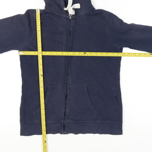 New Look Women’s Blue Full Zip Hoodie UK 10 Cotton Blend